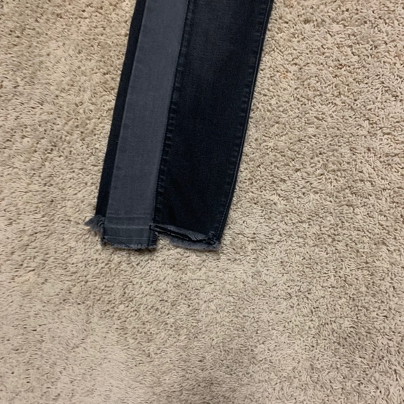 Black and gray raw hem pants - Picture 2 of 3